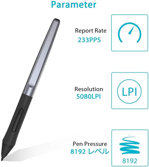 HUION PW100 H640P H950P H1060P H610Pro V2 HS610 HS64 H420X H580X H610X Battery-Free Stylus for Inspiroy Graphics Tablet