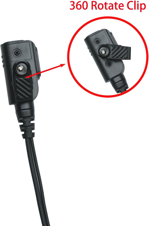 XPR3500e Earpiece Headset with Mic PTT for Motorola Walkie Talkie, Models XPR3500, XPR3000, XPR3300