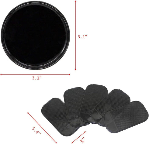 10pack Removable Silicone Sticky Anti-Slip Gel Pads Magic Gel Mat Stick to Car Dashboard Glass Mirrors Metal Tile Wall Kitchen Cell Phone Stand Recipe Holder Non-Slip Rug Pet Bowl Mat Pad by FMELAH