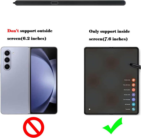 2 Pcs Galaxy Z Fold 5 S Pen Fold Edition for Samsung Galaxy Z Fold 5/6 5G, Slim S Pen Galaxy S Pen 5/6 Fold Edition,
