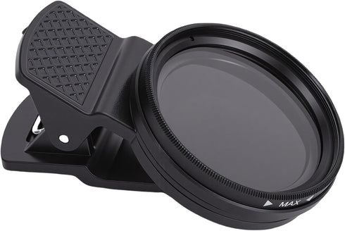Diyeeni 37mm ND2 ND400 ND2 ND400 Clip On - Phone Lens ND Filter Kit, Variable ND Neutral Density Filter Adjustable