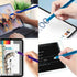 3-Pack 7.3’’ Fine Micro-Knit Mesh Tip Stylus Pens for Touch Screens, Extra Long with Cleaning Cloth (Purple, Blue, Sky