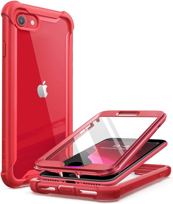 i-Blason Ares Case for iPhone SE 2022 (3rd Gen) - Dual Layer Rugged Clear Bumper with Built-in Screen Protector