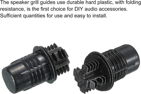 MECCANIXITY Speaker Grill Guides, Plastic Black Ball Socket Type Dia 11mm for Speaker Parts Accessories (Pack of 8)