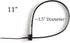 THE CIMPLE CO 11 inch White Nylon Zip Ties - Strong Indoor and Outdoor Rated, 100 Pack