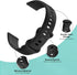 Chofit Compatible with Zombazi Watch Band T21 F57,Soft Silicone Smart Watch Bands Adjustable Quick Release Wristband Replacement Band Strap Smartwatch Accessories for Zombazi Watch