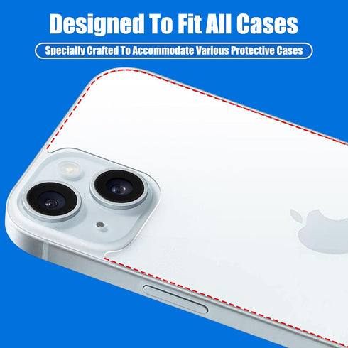 iPhone 15 Tempered Glass Screen Protector 3-in-1: Front, Back & Camera Protection (6.1 inch) - Ultimate Defense!