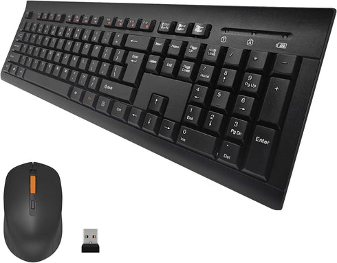 ONE-UP 2.4G Wireless Keyboard and Mouse Combo, Ergonomic Design, Silent Operation, for Mac, Windows, Laptop