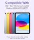 Hamile for iPad 10th Generation Case with Wireless Keyboard, 7 Colors Backlit Detachable Folio Cover - Lavender