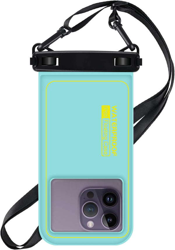 Floating Waterproof Phone Pouch, IP68 Waterproof Phone Case for iPhone 15 14 13 Pro Max Samsung Galaxy, Up to 6.7''