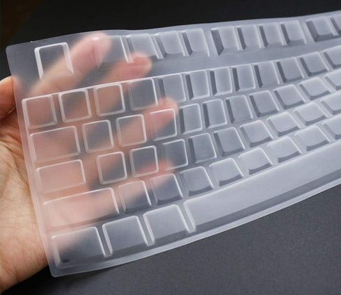 Ultra Thin Desktop PC Silicone Clear Keyboard Cover, Compatible with Logitech K120 MK120 Keyboard