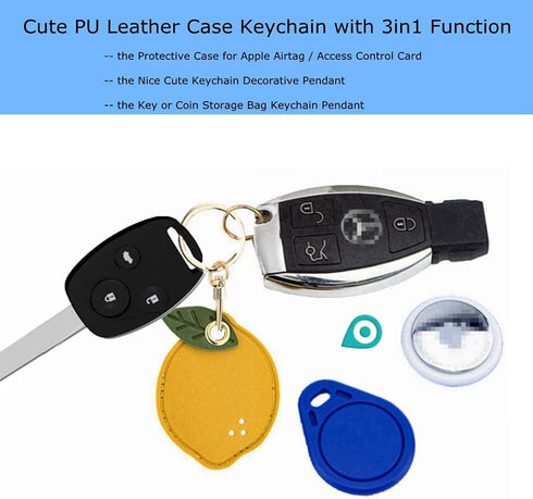 2 Pack 3in1 Cartoon Protective Case for Airtag Cover, Samsung Galaxy SmartTag, Tile Mate, Keychain Key Finder
