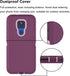 Heavy Duty Armor Case for Moto G Play, Rugged Drop Protection, Shockproof Hard Plastic Cover, Pinkish Purple