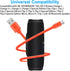 VOTY 2 Pack Micro USB Charger Flat Cable, 3.3FT Fast Charging for JBL Speaker, Logitech UE Boom, Charge Clip Flip 2-4.