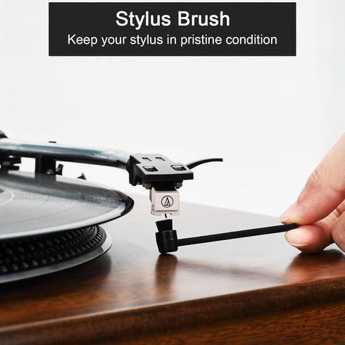 Complete 7-in-1 Vinyl Record Cleaning Kit - Vinyl Record Cleaner Solution, Velvet Brush, Microfiber Brush, Stylus