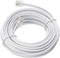 Telephone Extension Line Cord Cable, Land Phone Line, White, 25ft, Standard RJ11 Plugs