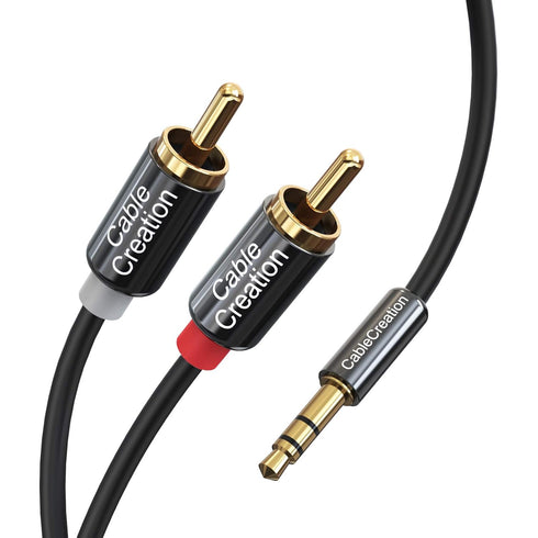 CableCreation 3.5mm to RCA Cable, 3.5mm Male to 2RCA Male Stereo Y Splitter, 1.6FT/0.48M