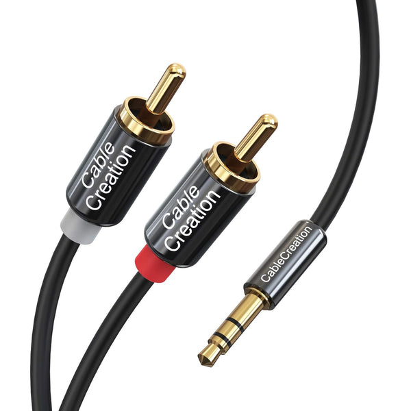 CableCreation 3.5mm to RCA Cable, 3.5mm Male to 2RCA Male Stereo Y Splitter, 1.6FT/0.48M