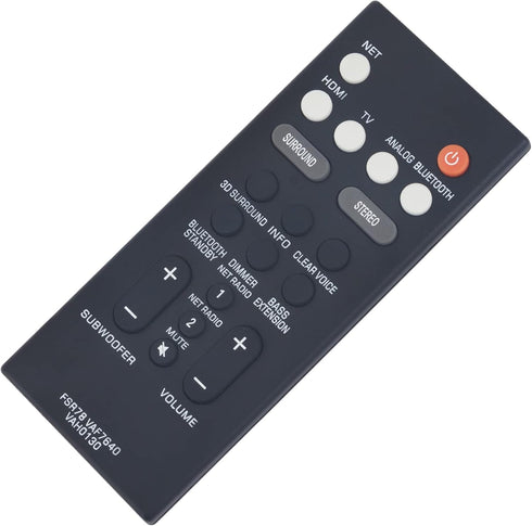 FSR78 VAF7640 VAH0130 Remote Control Replacement for Yamaha Sound Bar, WINFLIKE Soundbar Remote Controller
