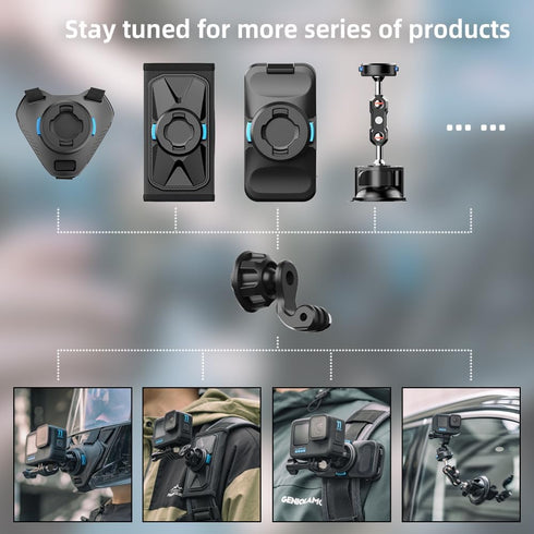 SUREWO Magnetic Quick Release Motorcycle Helmet Chin Strap Mount for GoPro Hero and DJI Osmo Action