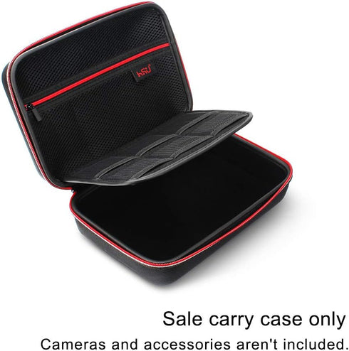 HSU Carrying Case for GoPro Hero 13/12/11/10/9/8/7/6/5/4/3+/3, DJI Osmo Action, Insta360 ONE X3 - Travel Case
