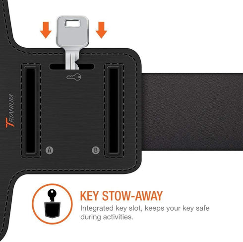 Trianium Armband, Water Resistant Large Cell Phone Armband for iPhone 12 Pro, 12 Mini, Galaxy S20/S10/S10e/S10+