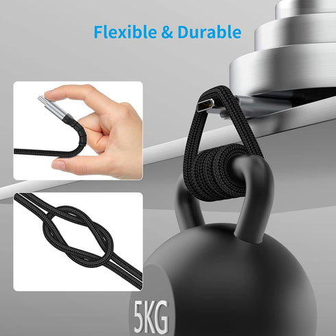 3ft USB C to C Cable 2 Pack, USB 2.0 Braided USB C to USB C Cable Fast Charging Compatible with Apple iPhone 15 iPad