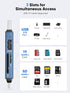 dockteck 5G USB3.0 3-Slot SD/SDHC/SDXC/MMC, SD Card Reader Adapter, Super Speed SD/TF Card Reader, USB A/C to SD/Micro