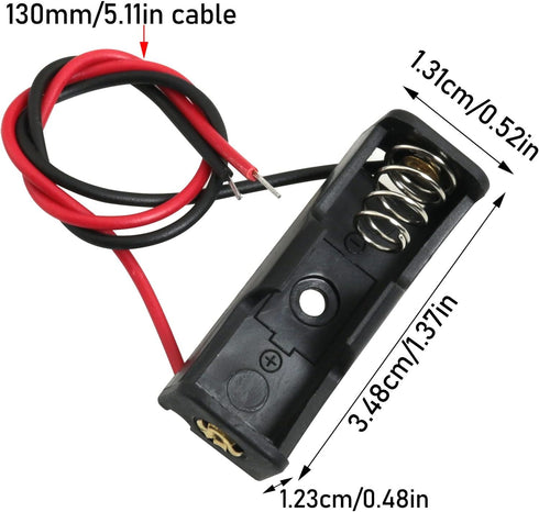 10PCS 12V 23A Battery Holder, Black Battery Case with Leads Wires