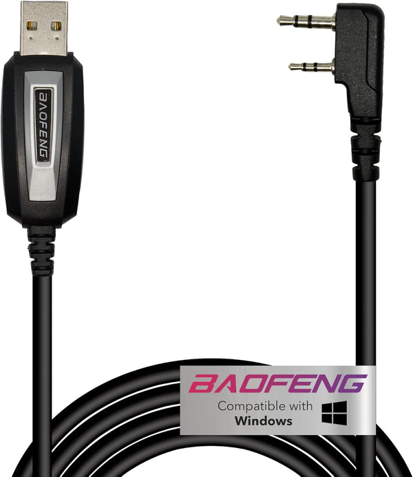 MIRKIT Baofeng Programming Cable for Two Way Ham Portable Radios: UV-5R, 5RA, 5R Plus, UV-82, BF-F8HP, and More