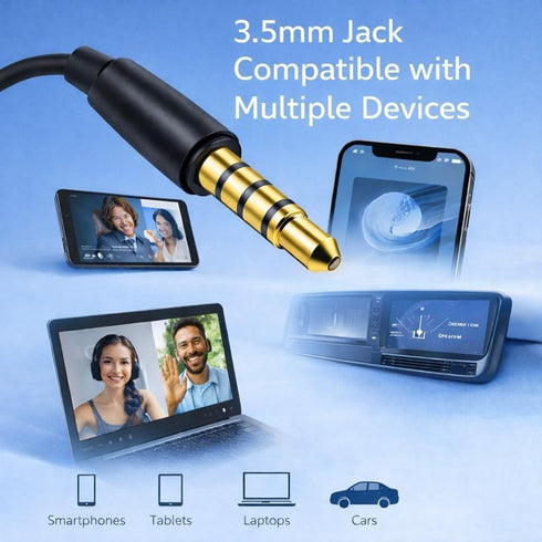 3.5mm Pack Wired Earbuds with Microphone, Jack in-Ear Headphones, Compact Lightweight Earbuds with Inline Mic