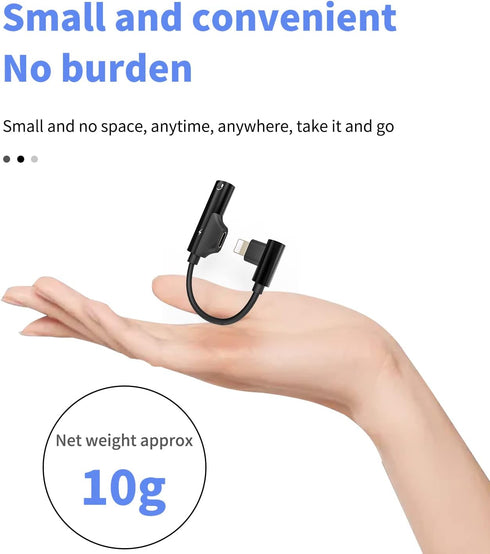 Iphone Adapter Lightning to 3.5mm Headphone AUX Jack Audio Dongle Cable Charge 2 in 1 Splitter(2pack) MFI Certified Compatible With 7 8 X XR XS 13 Pro Max 12 11 Plus Music earphone Converter Cord
