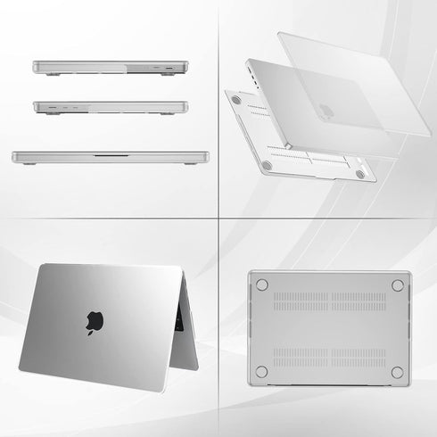 ProCase Slim Hard Shell Case for MacBook Pro 16.2 Inch 2024, with Keyboard Cover and Touch ID