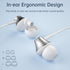 VIKEN Wired Earbuds with Microphone, Heavy Bass In-Ear Headphones, Noise Isolating Tips (S/M/L), Compatible with All