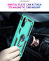 Samsung Galaxy Note 10 Case with HD Screen Protectors, Military-Grade Metal Ring Holder, Shockproof Cover Green