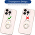 Molain 6Pcs 360 Transparent Phone Ring Grips Holder, Degree Rotation Ring Holder for Phone Case Cell Phone Tablet Case