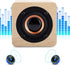 Retro Wireless Bluetooth Speaker, Yellow Wooden USB-Powered Portable Speaker with HD Sound and Rich Bass for PC