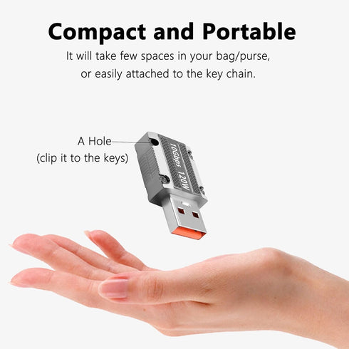 GELRHONR USB C to USB Adapter, USB 3.0 A Male to USB C Female Connector Support 120W Super Fast Charging 10Gbps Data