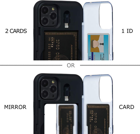 TORU CX PRO Wallet Case for iPhone 11 Pro, Shockproof Heavy Duty Cover with Hidden Card Holder, Marble