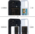 TORU CX PRO Wallet Case for iPhone 11 Pro, Shockproof Heavy Duty Cover with Hidden Card Holder, Marble
