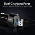 Compatible with Volkswagen Jetta Sprint 2019-2023 Wireless Charger Pad, Silicone Dual Charging Ports 15W Adapter (Black)