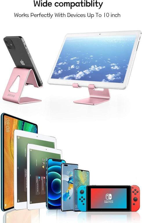 Desk Cell Phone Stand, Desktop Phone Cradle Dock for iPhone 14 13 12 pro 11 X Xs max 8 7 6 6s Plus SE 5 5S Samsung All