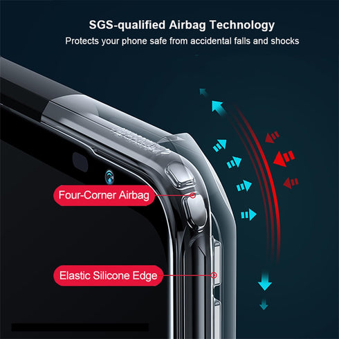 ASUS ROG Phone 8 Pro 5G Case, Ultra-Thin Soft TPU Bumper with Acrylic Clear Back, Military Grade Airbags Drop