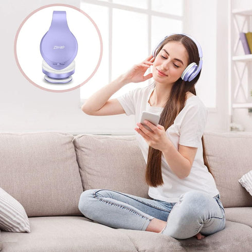 ZIHNIC Bluetooth Headphones Over-Ear, Foldable Wireless and Wired Stereo Headset, Micro SD/TF, FM for Cell Phone, PC