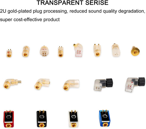 okcsc MMCX Female to EXK Adapter for Sony MDR EX1000 EX800 MDR7550 EX600 Connector (Transparent)