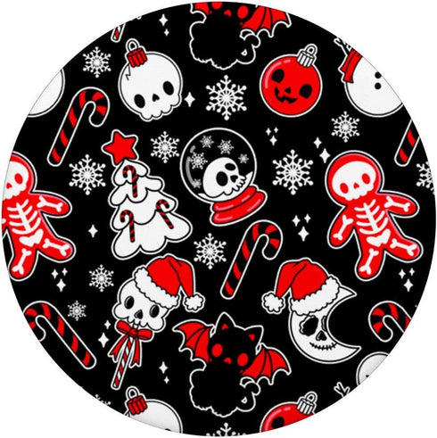 PopSockets Swappable PopGrip - Goth Christmas Kawaii Doodles Red Black Gingerbread Skull