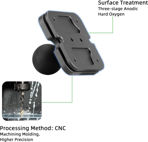 FANAUE Universal Phone Holder with Shock Absorber, Detachable B Size 1" Ball for RAM Mounts - SA-01