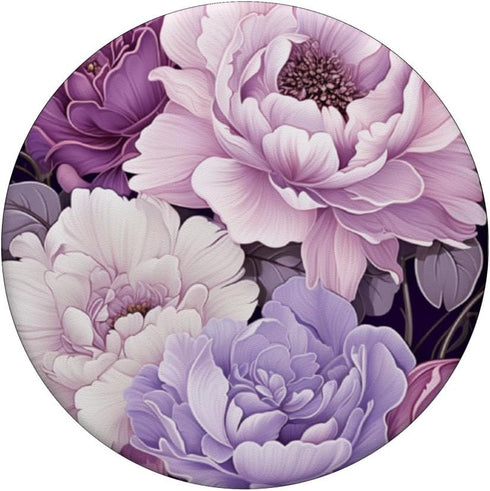 Elegant Blush Pink & Purple Vintage Floral Rose & Peony PopSockets Standard PopGrip
