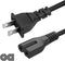 LORDTRONICS AC 2 Prong Power Cord 10ft Electrical Replacement Power Cable C7P Polarized