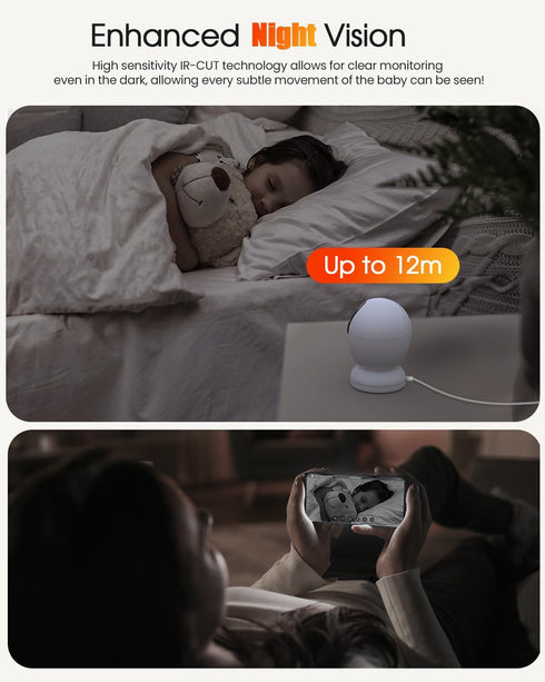 usogood 4MP/2K Indoor Security Camera, 360° Dog Camera with Auto Motion Tracking, Night Vision, 2-Way Talk